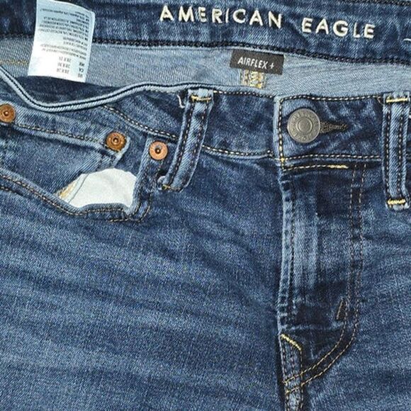 American Eagle Airflex + Slim Straight Crop Jeans Men's Size 28x30 Stretch - Picture 2 of 9